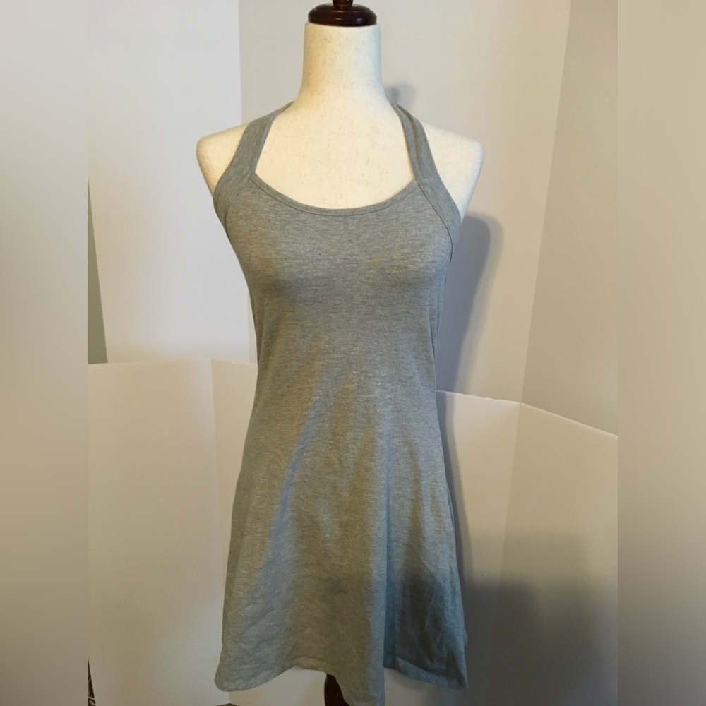 NWOT Venus Basic Gray Racerback Halter Dress